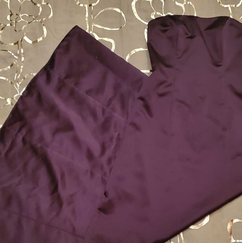 Plum bridal/prom dress
